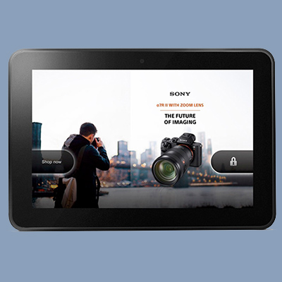 Sony Cameras Ad for Kindle
